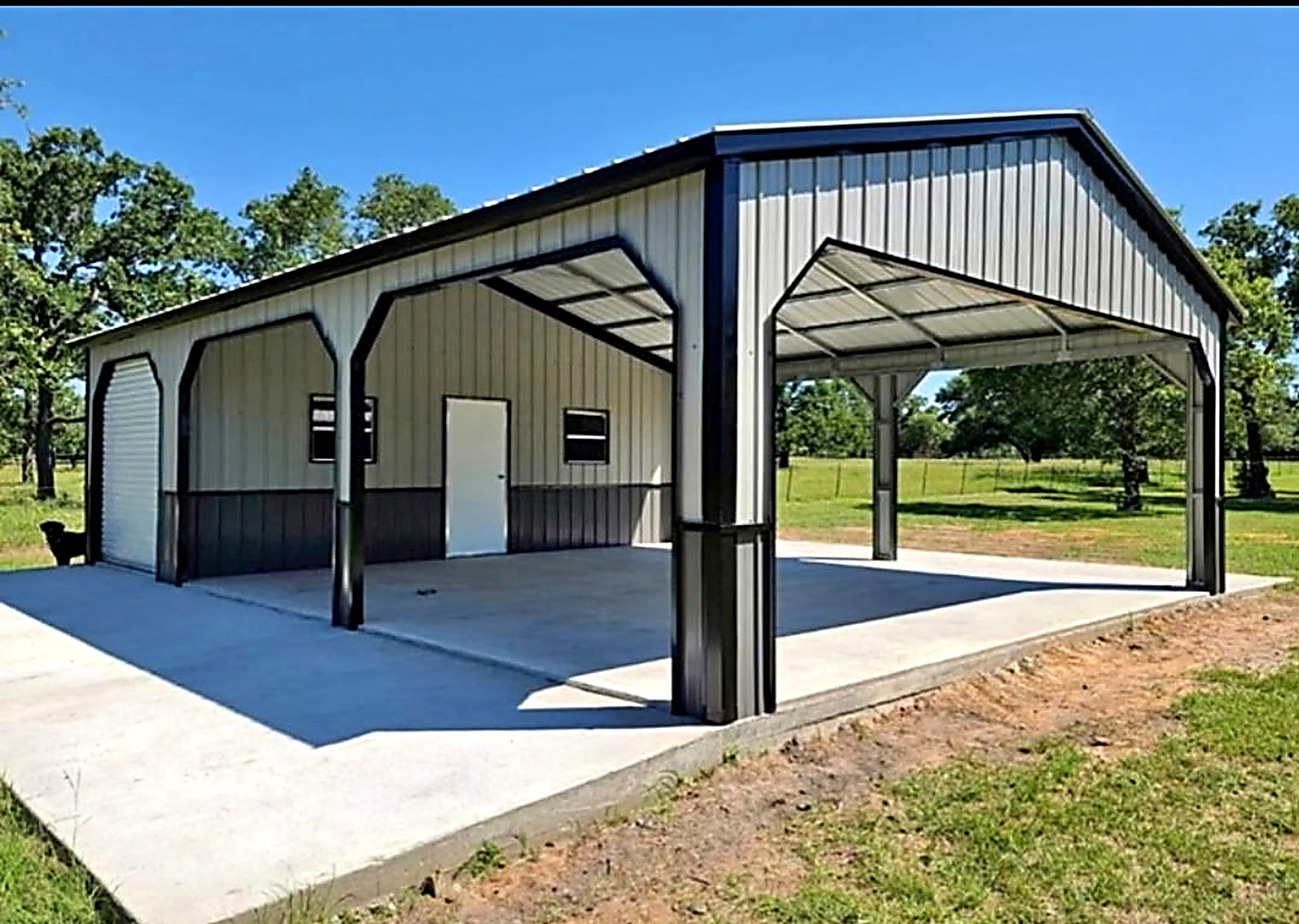 Shop & Open Carport Combo